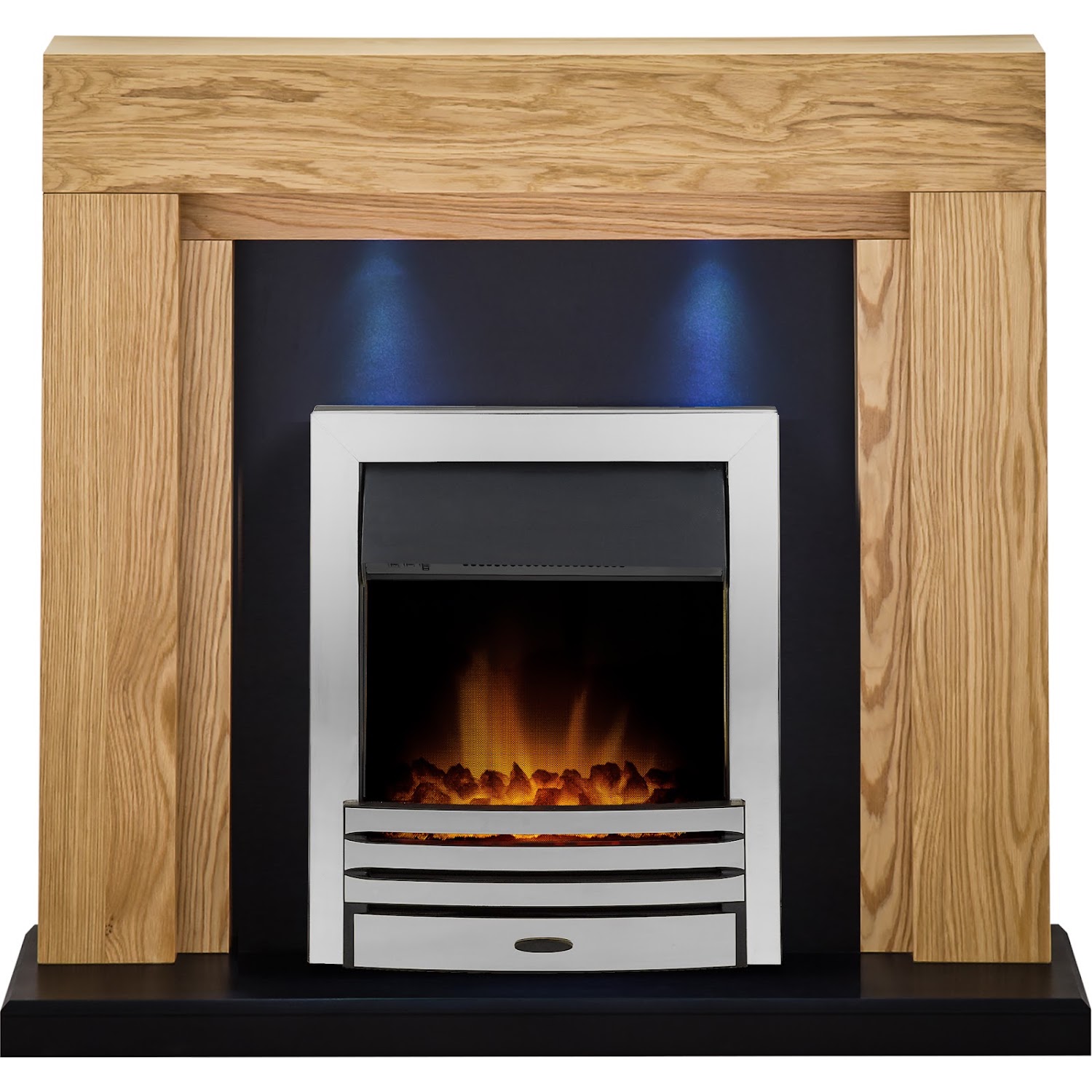 Adam Montana Oak Electric Fire Fireplace Surround Wood Heater Real