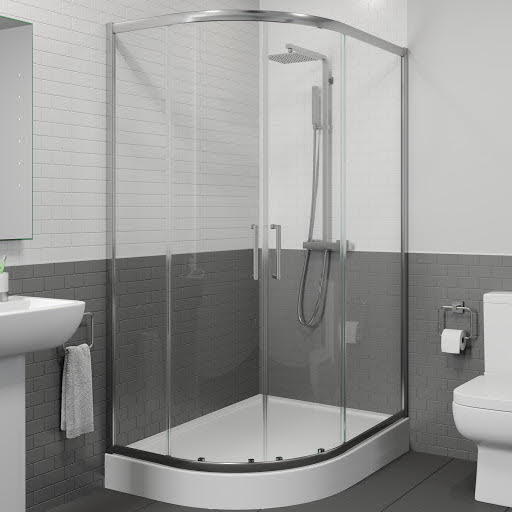 Left Hand Entry Offset Quadrant Shower Enclosure Plumbworld