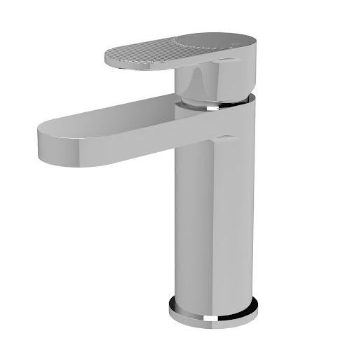 Aquari Contour Chrome Fluted Basin Mixer Tap with Waste