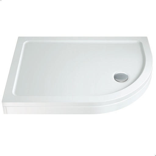 Podium Easy Plumb Offset Quadrant Anti Slip Shower Tray 1000 x 800mm with Waste (Right Entry)