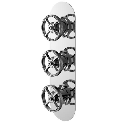 Hudson Reed Revolution Concealed Shower Valve with Diverter - Chrome, Triple Outlet