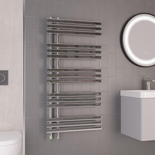 Solaro Loddon 1200 x 600mm ElectricTowel Radiator - Chrome