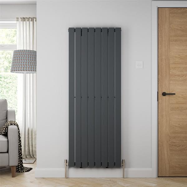 Essentials 1600x604mm Single Flat Panel Designer Radiator Anth