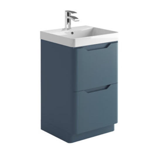 Scudo Ella Blue Freestanding Vanity Unit with Basin 600mm