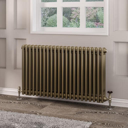 Eastlake Rivassa 600 x 1010mm Traditional 3 Column Radiator - Bronze Effect