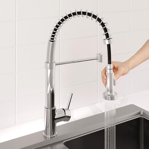 Sauber Pull Out Kitchen Hose Tap - Single Lever Chrome