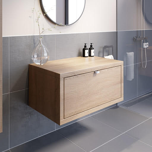 Vitusso Garda Wood Wall Hung Countertop Vanity Unit without Basin - 800mm