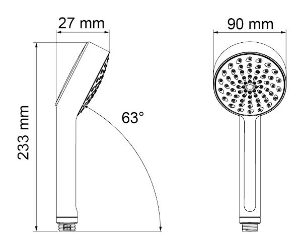 Azora Head Rotation Mira Azora Dual Glass Electric Shower With Handset & Drencher