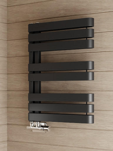 Terma Warp S Heated Towel Radiator Matt Black 655 x 500mm