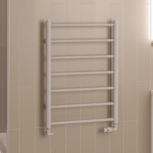 Solaro Tuscan Round Bar 800 x 600mm Heated Towel Radiator - Matt Grey