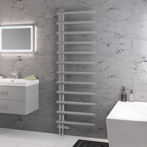 Solaro Marlow E-Style 1750 x 600mm Heated Towel Radiator - Matt Grey
