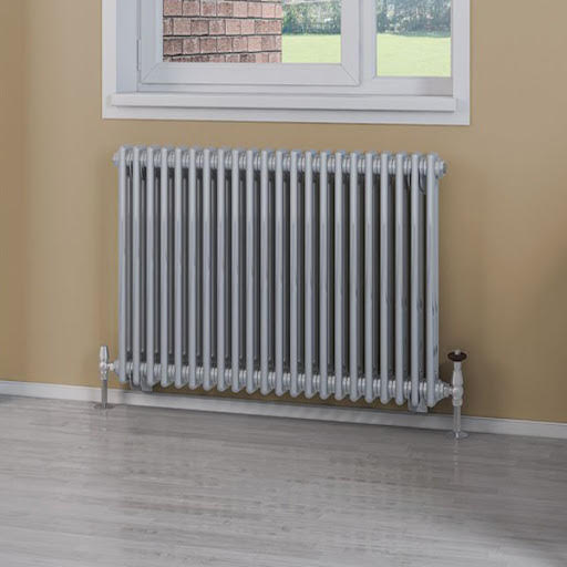 Eastlake Rivassa 600 x 1010mm Traditional 2 Column Radiator - Chrome