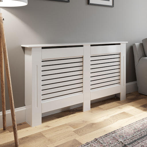 Radiator Cover Medium White Horizontal Style 1515mm Width