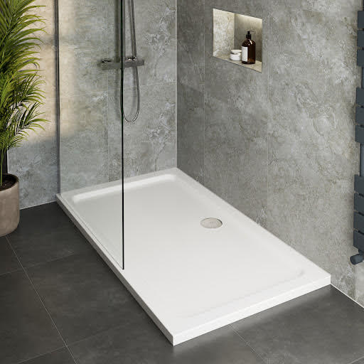 Hydrolux Low Profile 1400 x 760mm Rectangular Shower Tray with Waste
