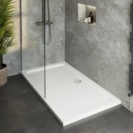 Hydrolux Low Profile 1100 x 800mm Rectangular Shower Tray