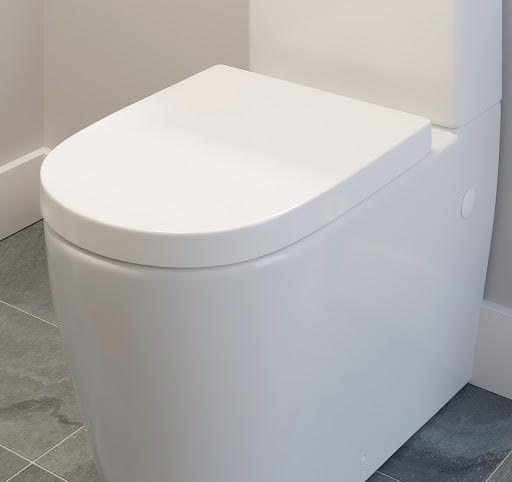 Affine Bordeaux Soft Close D-Shape Toilet Seat - Top Fix White