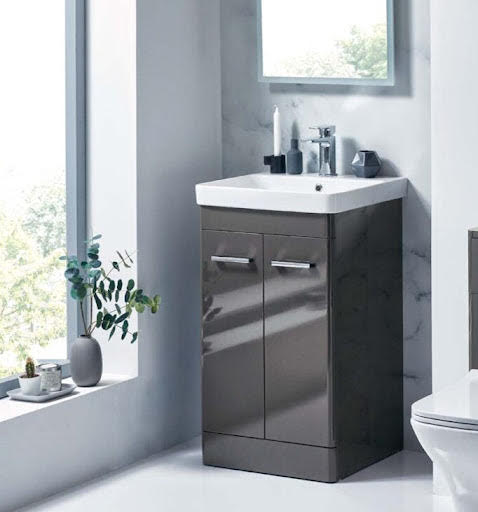 Scudo Rossini Wolf Grey Freestanding Vanity Unit with Basin 800mm