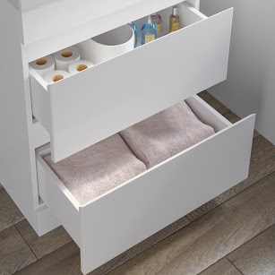 Avox white gloss internal storage drawer