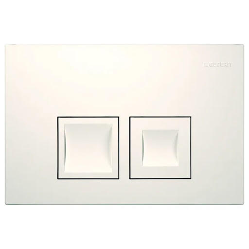 Geberit Delta35 Dual Flush Plate for Concealed Cisterns - White