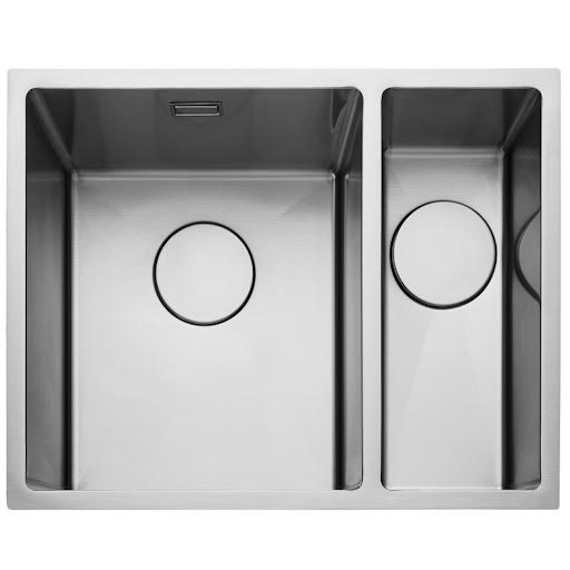 Rangemaster Kube Undermount 1.5 Bowl Stainless Steel Kitchen Sink 560 x 440mm - KUBE3416R
