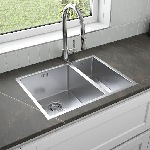 Sauber 1.5 Bowl Stainless Steel Inset Kitchen Sink with Waste