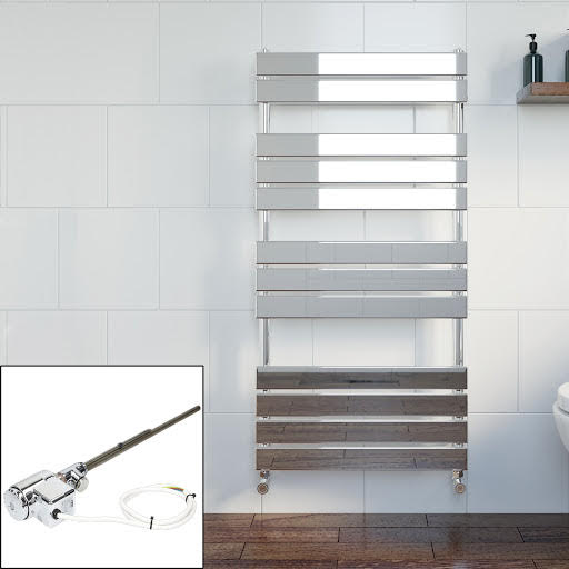 DuraTherm Dual Fuel Flat Panel Heated Towel Rail 1200 x 600mm