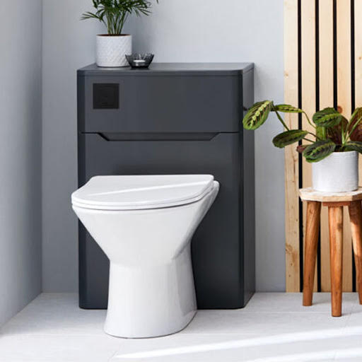 Scudo Ella Anthracite Back To Wall Toilet Unit Only 500mm