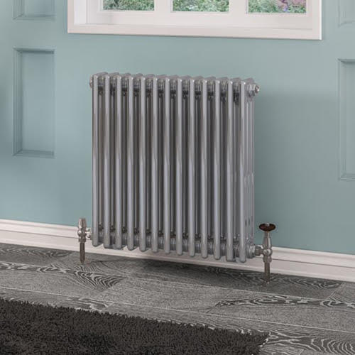 Eastlake Rivassa 600 x 608mm Traditional 3 Column Radiator - Chrome