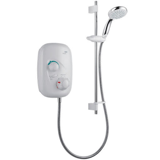 Mira Event XS Thermostatic Power Shower - White & Chrome 1.1532.400