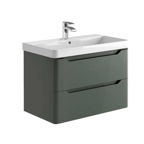 Scudo Ella Anthracite Wall Hung Vanity Unit with Basin 800mm