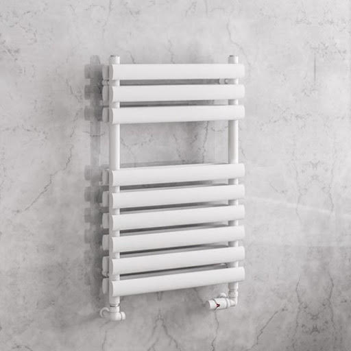 Solaro Tunstall 800 x 500mm Double Panel Heated Towel Radiator - Matt White