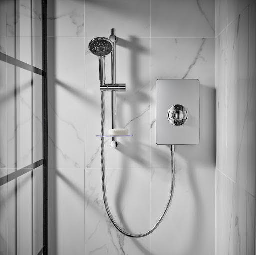 Triton Aspirante 9.5kW Electric Shower - Brushed Steel ASP09BRSTL
