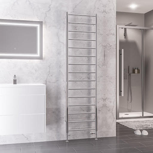 Solaro Tuscan Round Bar 1800 x 500mm Heated Towel Radiator - Chrome