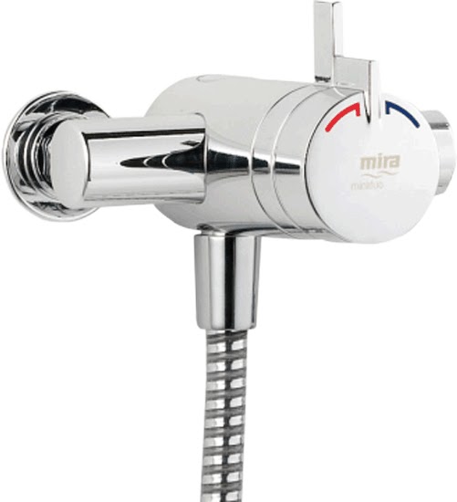 Mira Miniduo Thermostatic Mixer Shower EV Exposed Valve Modern Chrome 1