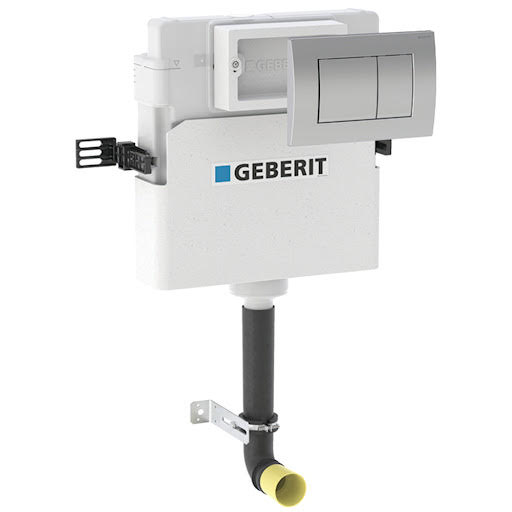Geberit Delta 120mm Concealed Cistern and Delta30 Flush Plate - Square Buttons