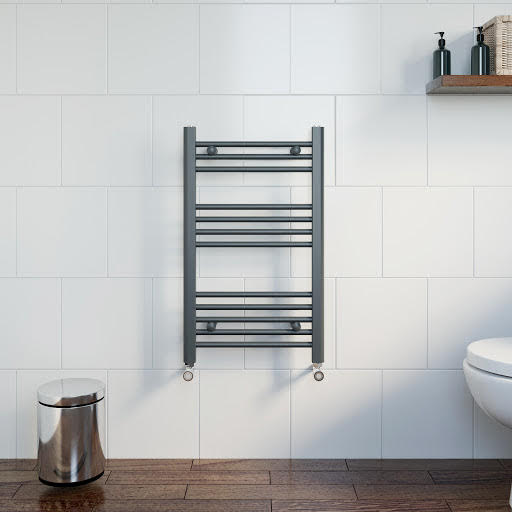 DuraTherm Heated Towel Radiator Anthracite 750 x 450mm Flat