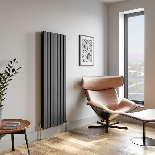 DuraTherm Vertical Double Flat Panel Designer Radiator - 1600 x 530mm Anthracite