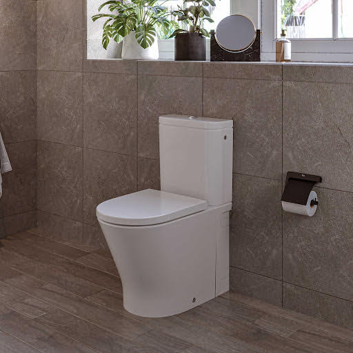 Roca The Gap Close Coupled Rimless Toilet with Built-In Macerator & Soft Close Seat