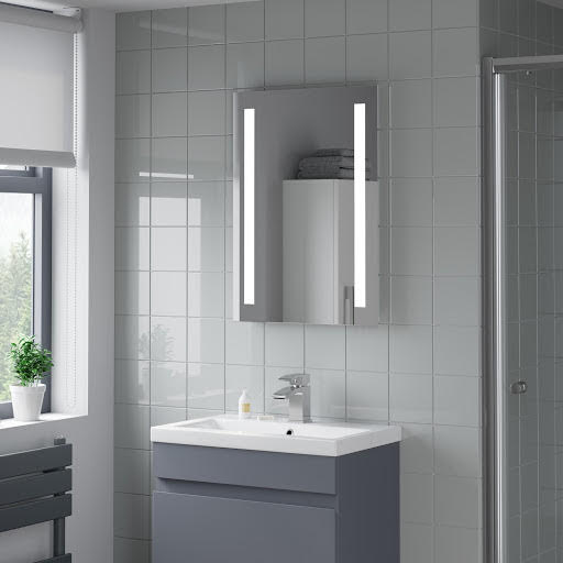 Artis Aqua LED Bathroom Mirror 500 x 700mm - Battery Operated