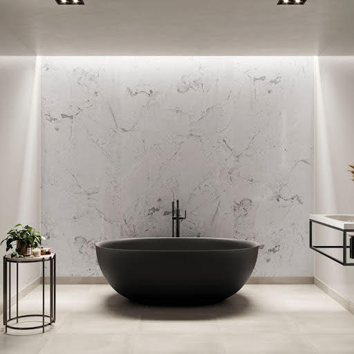 Multipanel Linda Barker Onyx Marble Bathroom Wall panel Hydrolock 2400 x 598mm