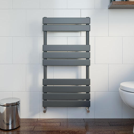 DuraTherm Flat Panel Heated Towel Rail Anthracite - 950mm x 500mm