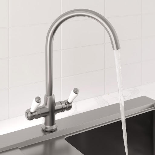 Sauber Burford Kitchen Mixer Tap Brushed Finish