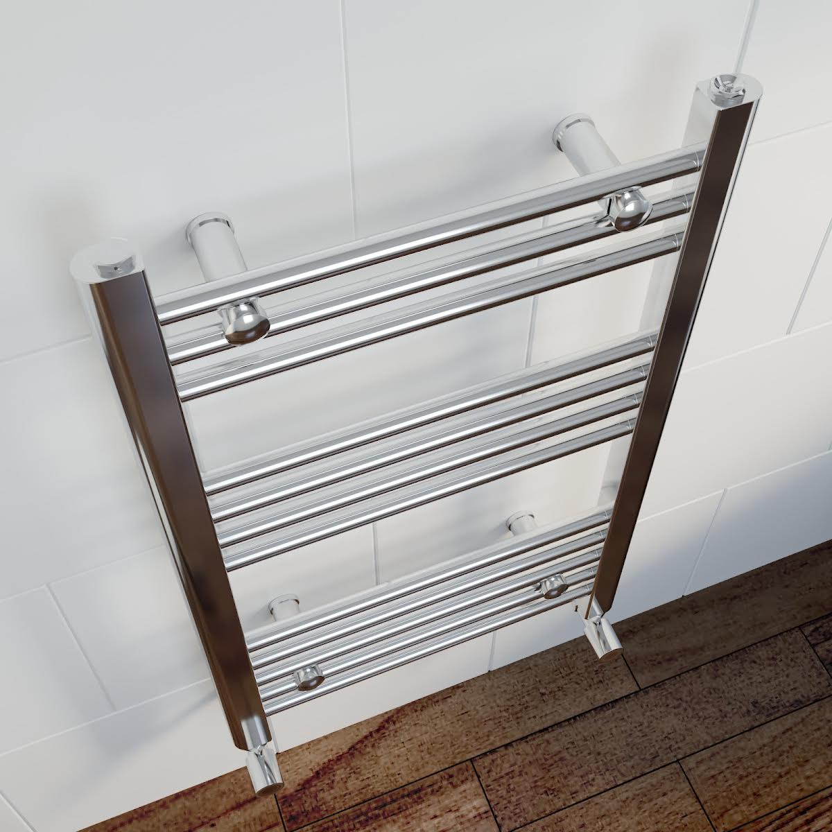 DuraTherm Heated Towel Radiator Chrome 1200x450mm Flat