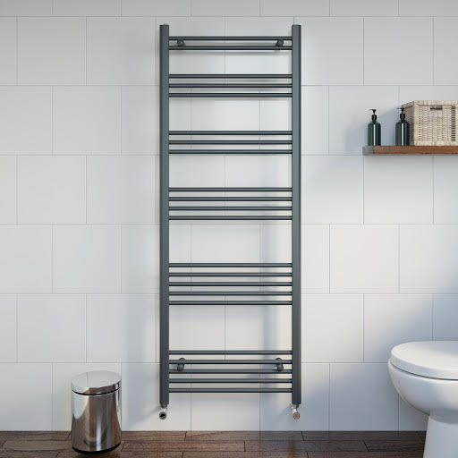 DuraTherm Heated Towel Radiator Anthracite 1600 x 600mm Flat