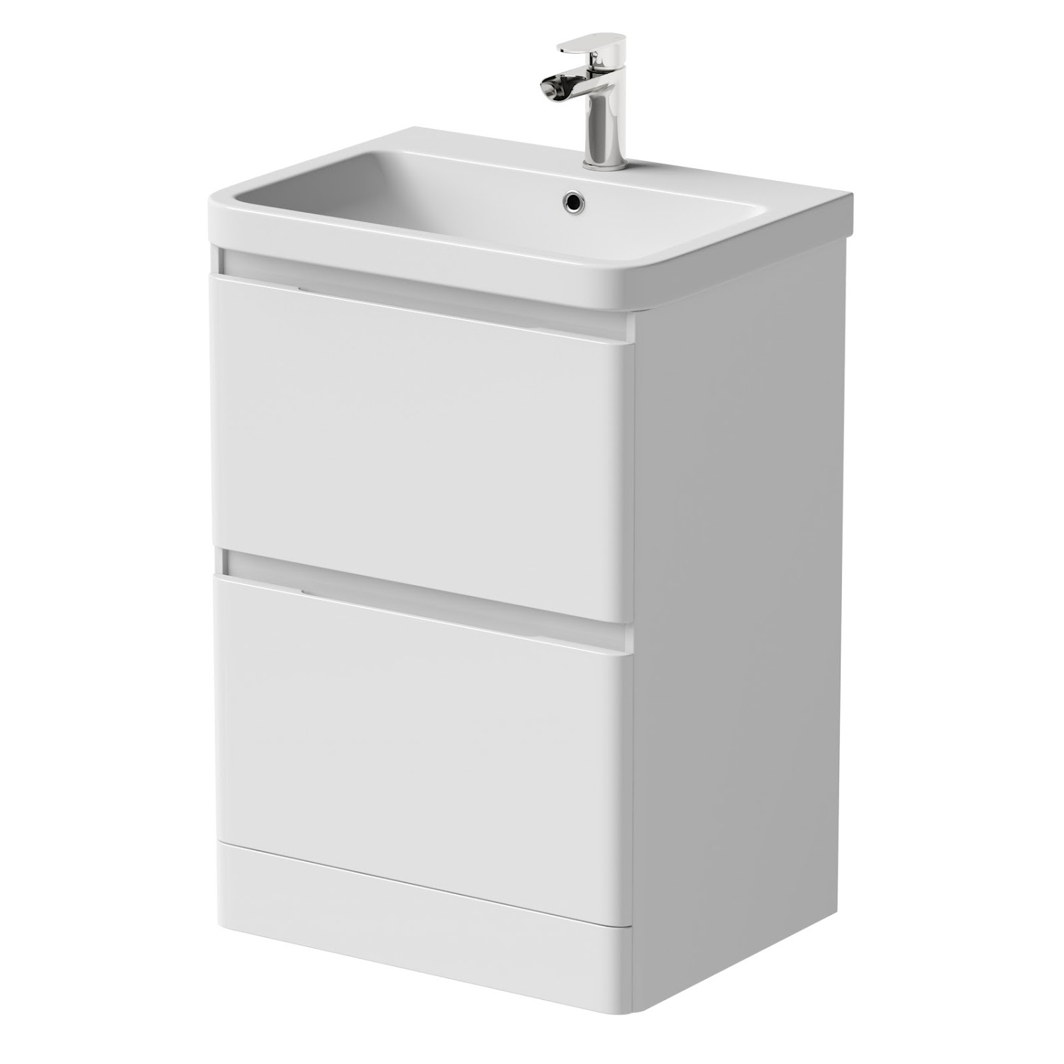 Bathroom Cloakroom Vanity Unit Wash Basin Base Two Drawers Storage White eBay
