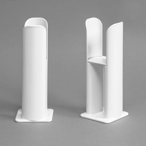 DuraTherm White Legs for Horizontal Oval Radiator - Double Bar