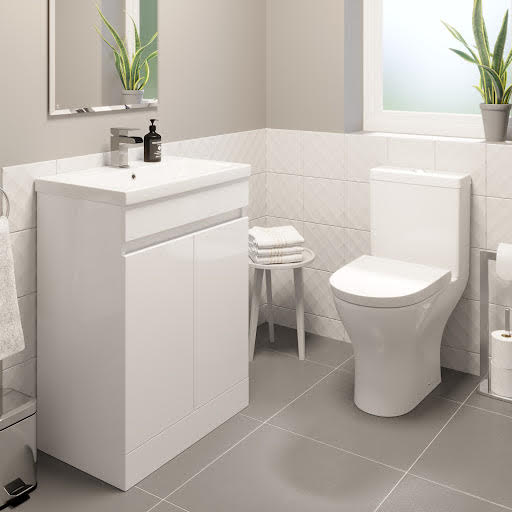 Arles Toilet & Artis White Vanity Unit 600mm