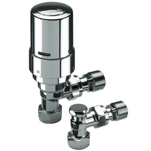 Danfoss RAS-D2 Angled Thermostatic Radiator Valve Pack 10mm/15mm - Chrome 013G601600