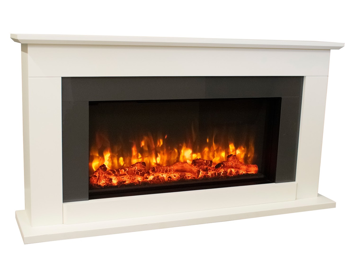 Suncrest Electric Fireplace Fire Heater Heating Real Log Effect
