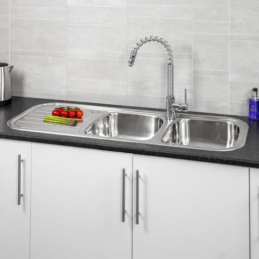 Reginox Regent Lux Stainless Steel Double Bowl Sink with Single Drainer